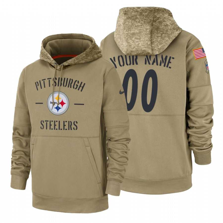 Pittsburgh Steelers Customized Nike Tan Salute To Service Name & Number Sideline Therma Pullover Hoodie,We sell and wholesale Pittsburgh Steelers Customized Nike Tan Salute To Service Name & Number Sideline Therma Pullover Hoodie on line form chian!